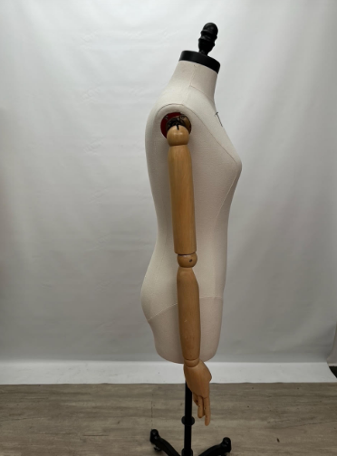 Used Female Mannequin Dress Form w/Bendable Wood Arms