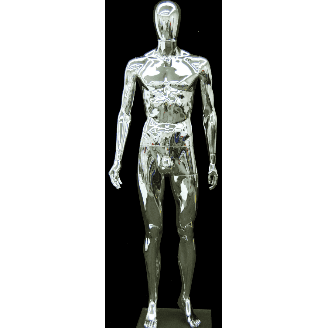 Egghead Male Mannequin 1: Chrome – Mannequin Madness