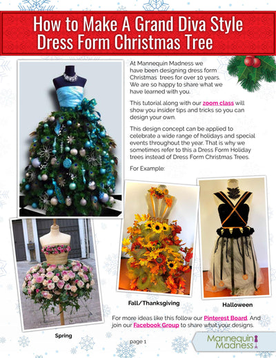 eBook Free Tutorial: Dress Form Christmas Tree - Grand Diva Style
