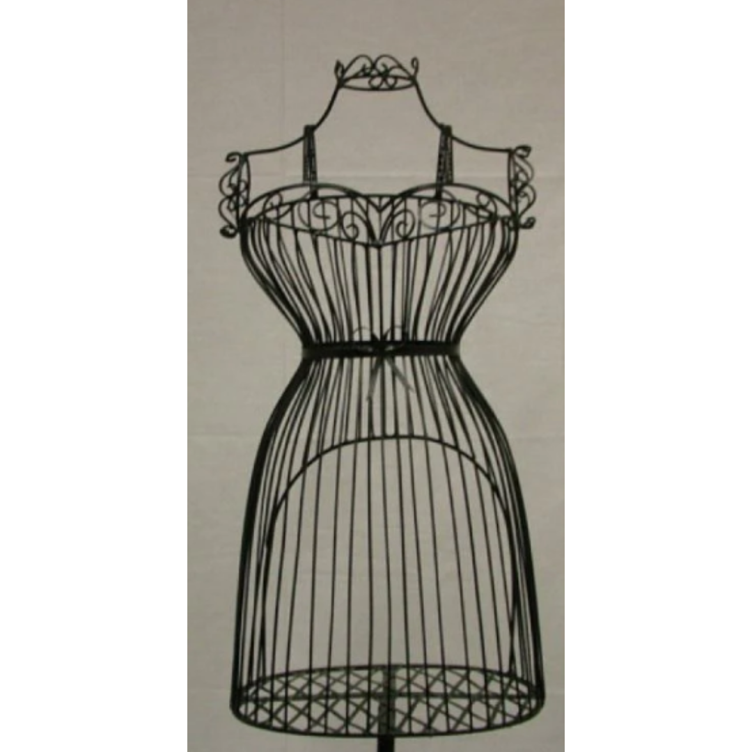 Female Wire Dress Form Mannequin #1: Black