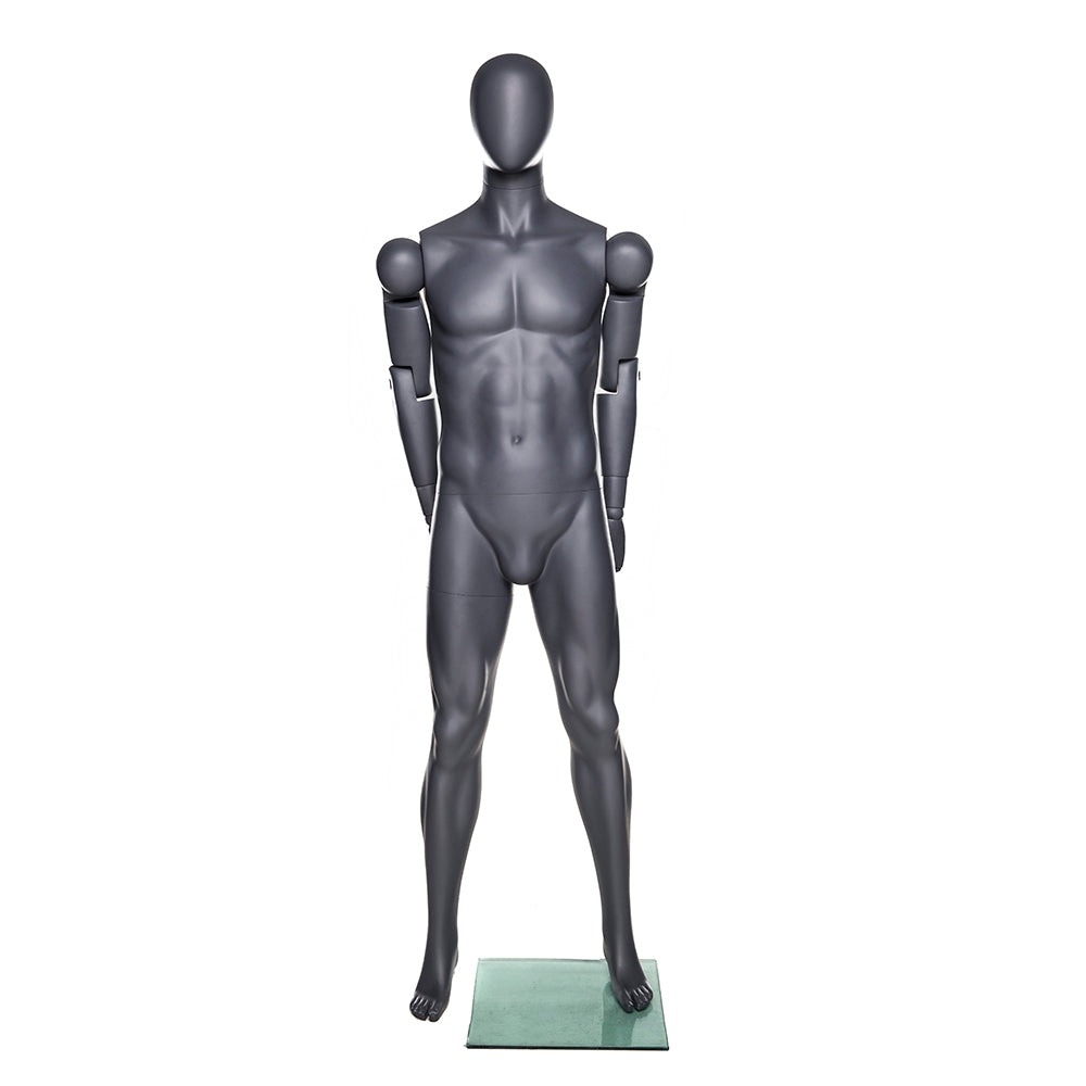 Armand: Articulated Egghead Male Mannequin in Black