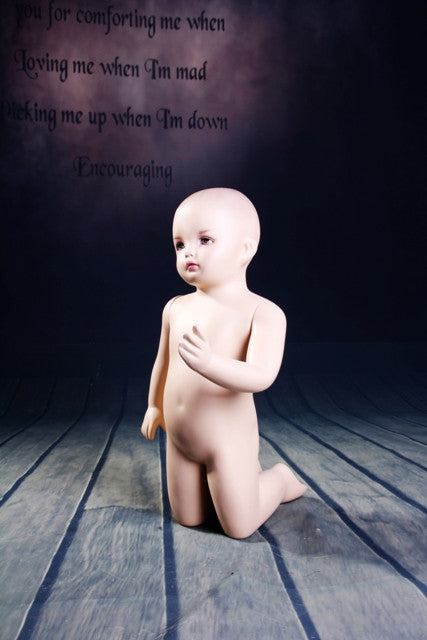 Cookie: Infant Mannequin in a Kneeling Pose