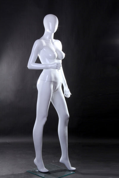 Lisa: Female Egghead Mannequin 1: Glossy White