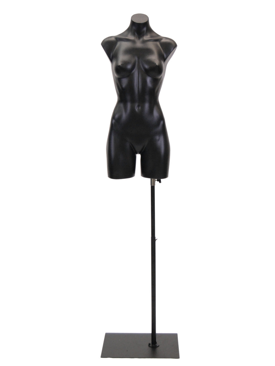 Plastic Female Half-leg Mannequin Torso With  Stand: Black
