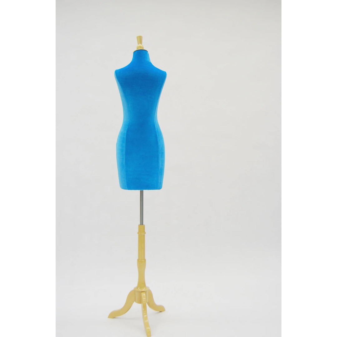 Velvet Dress Form Slipcover Blue Size 2/4 Mannequin Madness