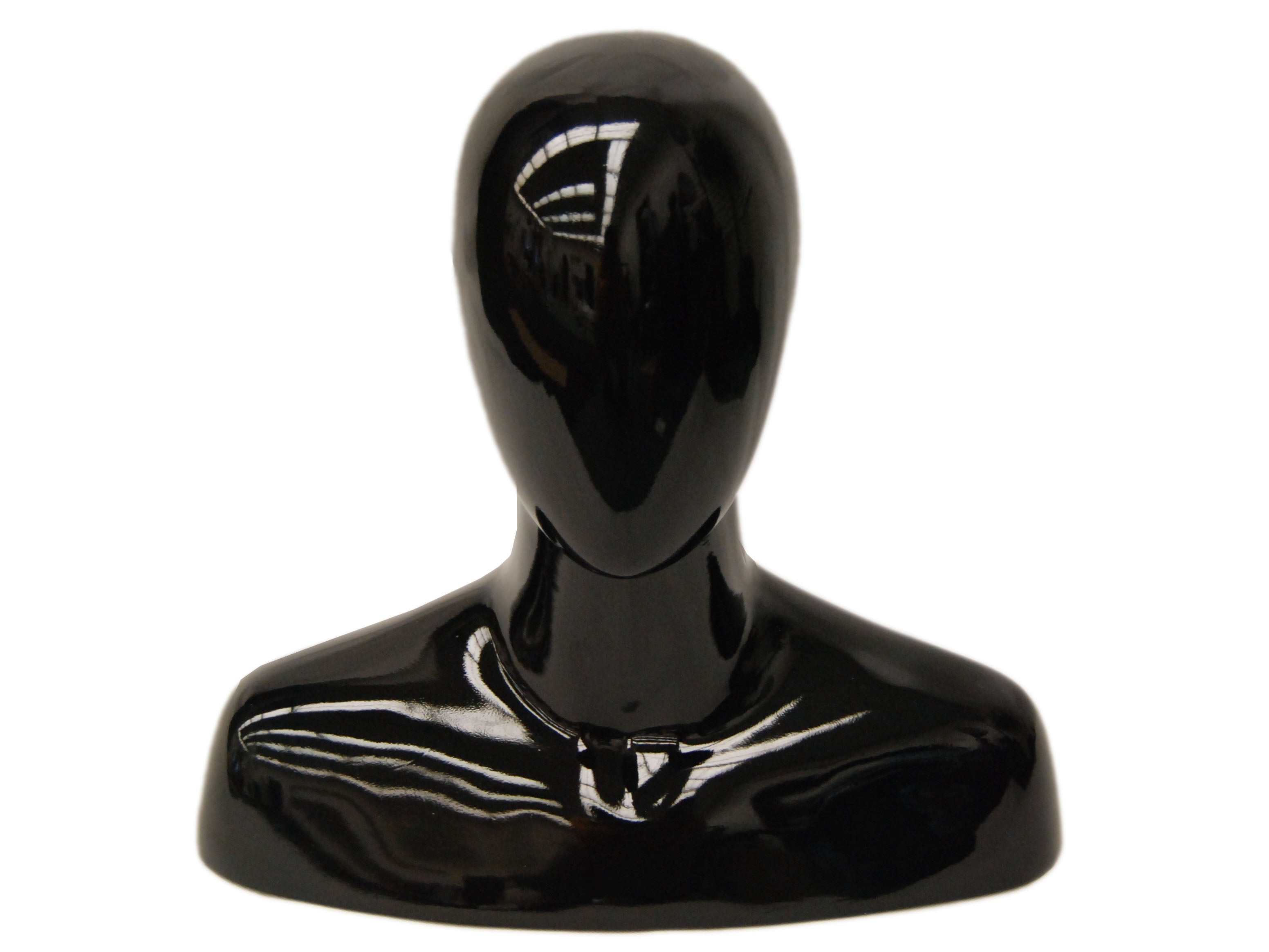 Male Gloss Black Mannequin Head