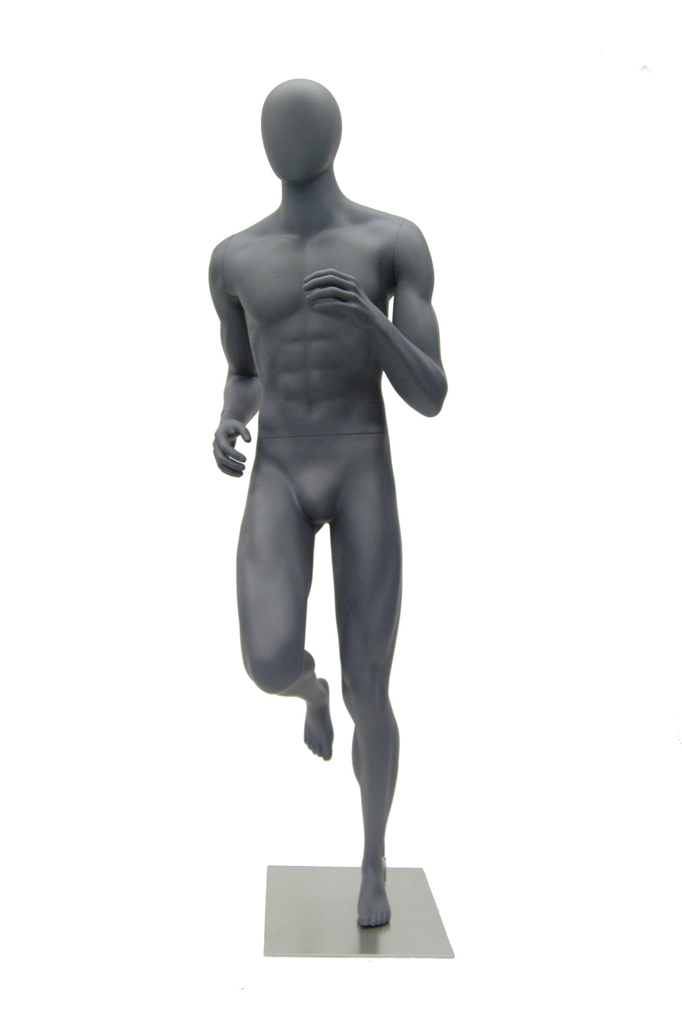 Running Egghead Male Mannequin: Matte Grey