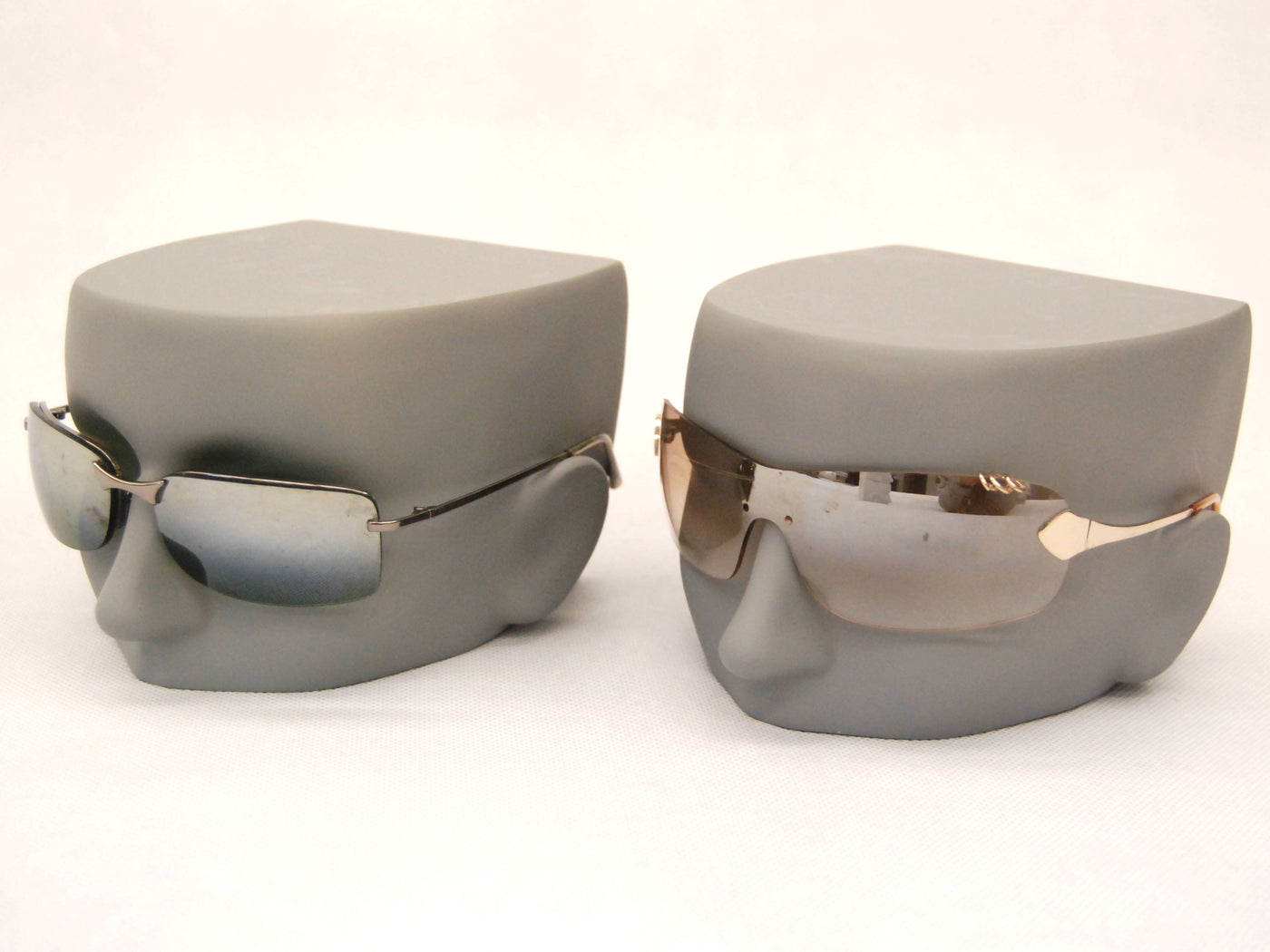 Female Eyeglasses Display Heads in Grey : 4-Pack