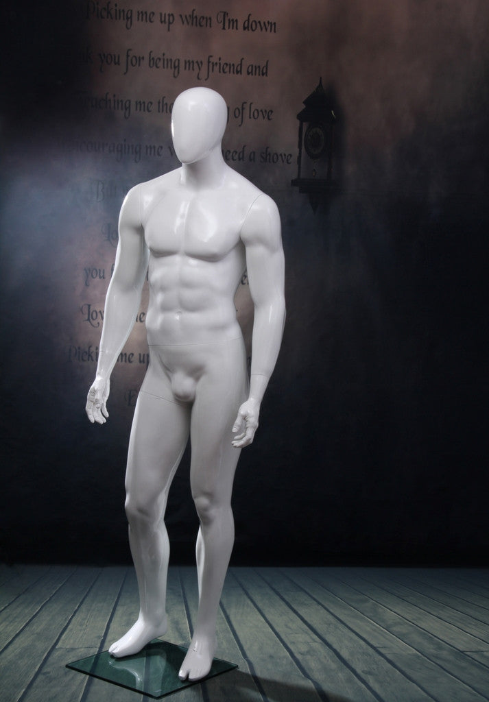 Lyle 2: Egghead Male Mannequin in Glossy White