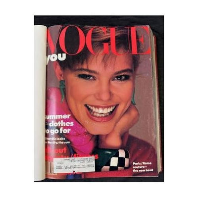 Vintage 1984 April -June  Vogue Magazine Collection Bound Hardcover book