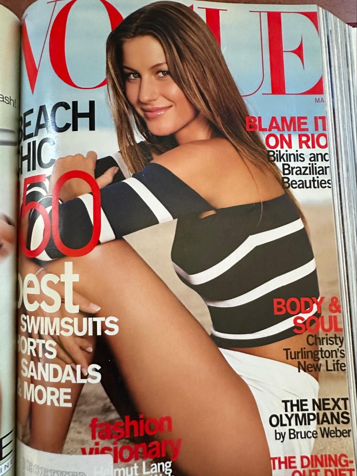 🌟 Vintage Vogue Magazine 2000 — Bound Hardcover (April to June) — Y2K Style You