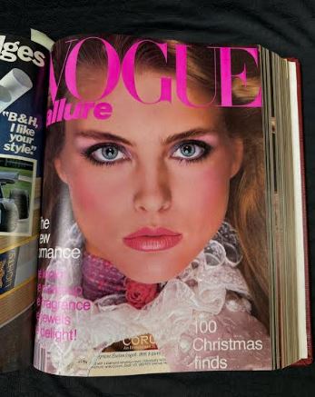 Vintage 1980 Oct-Dec Vogue Magazine Collection Bound Hardcover book