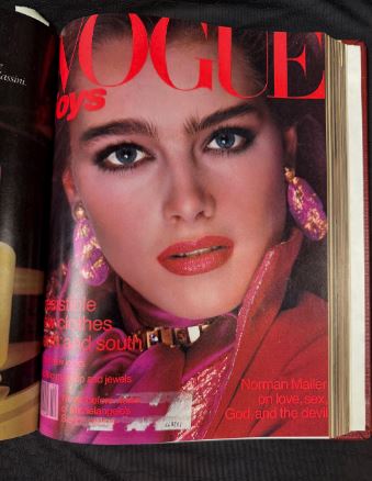 Vintage Vogue 1980 Oct-Dec Magazine Collection Bound Hardcover Book
