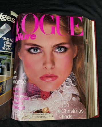Vintage Vogue 1980 Oct-Dec Magazine Collection Bound Hardcover Book