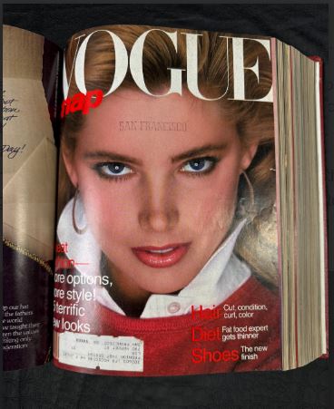 Vintage Vogue 1981 June- Sept Magazine Collection Bound Hardcover Book