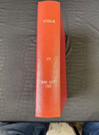 Vintage Vogue 1981 June- Sept Magazine Collection Bound Hardcover Book