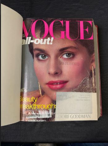 Vintage Vogue 1981 October- Dec Magazine Collection Bound Hardcover Book