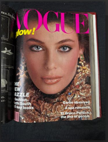Vintage Vogue 1981 October- Dec Magazine Collection Bound Hardcover Book