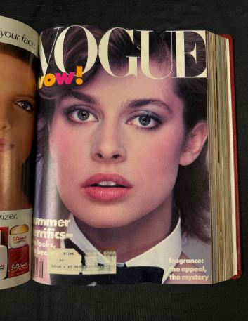 Vintage Vogue 1982 April -June Magazine Collection Bound Hardcover Book