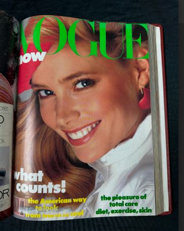 Vintage Vogue 1982 April -June Magazine Collection Bound Hardcover Book