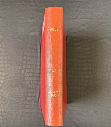 Vintage Vogue 1982 April -June Magazine Collection Bound Hardcover Book