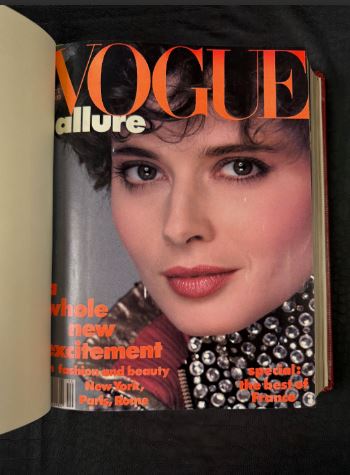 Vintage Vogue 1982 Oct- Dec Magazine Collection Bound Hardcover Book