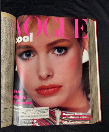 Vintage Vogue 1983 April -June Magazine Collection Bound Hardcover Book