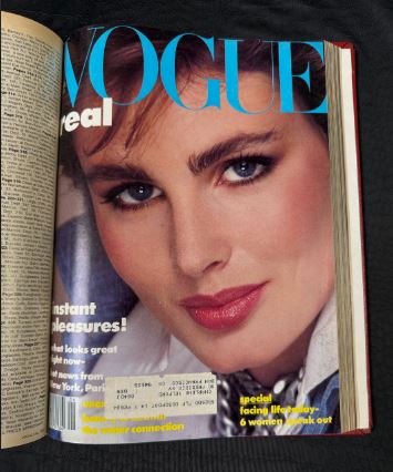 Vintage Vogue 1983 April -June Magazine Collection Bound Hardcover Book