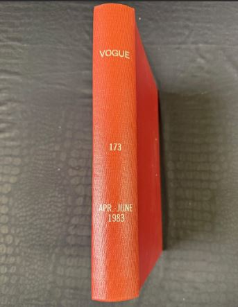 Vintage Vogue 1983 April -June Magazine Collection Bound Hardcover Book