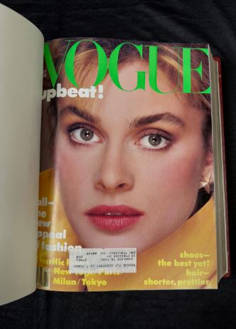 Vintage Vogue 1983 July-Sept Magazine Collection Bound Hardcover Book