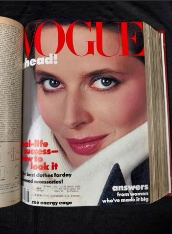 Vintage Vogue 1983 July-Sept Magazine Collection Bound Hardcover Book