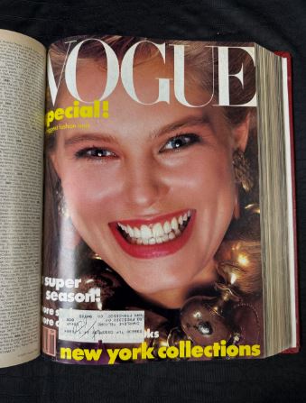 Vintage Vogue 1983 July-Sept Magazine Collection Bound Hardcover Book