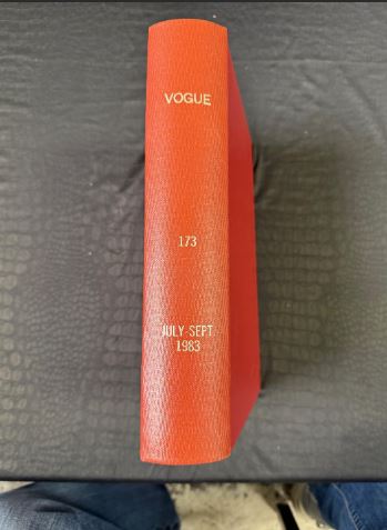 Vintage Vogue 1983 July-Sept Magazine Collection Bound Hardcover Book