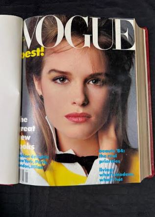 Vintage 1984 Jan-March Vogue Magazine Collection Bound Hardcover book