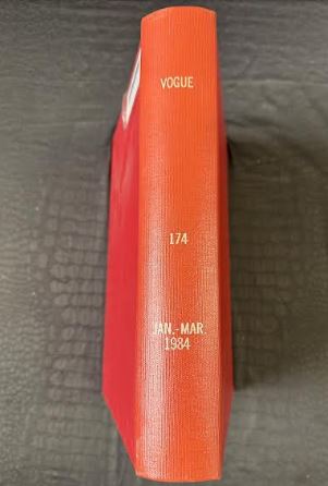 Vintage 1984 Jan-March Vogue Magazine Collection Bound Hardcover book