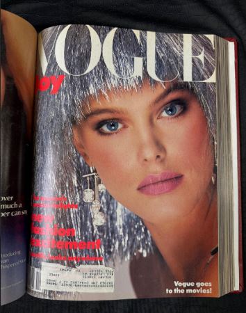 Vintage Vogue 1984  October-Dec Magazine Collection Bound Hardcover Book