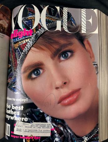 Vintage Vogue 1984  October-Dec Magazine Collection Bound Hardcover Book