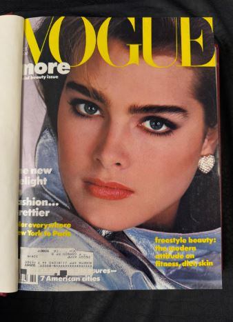 Vintage Vogue 1984  October-Dec Magazine Collection Bound Hardcover Book