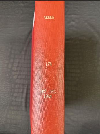 Vintage Vogue 1984  October-Dec Magazine Collection Bound Hardcover Book