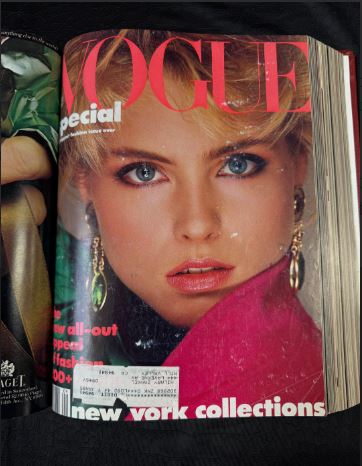 Vintage Vogue 1984 July-Sept Magazine Collection Bound Hardcover Book