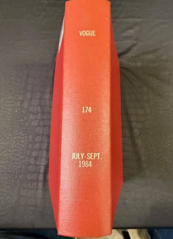 Vintage Vogue 1984 July-Sept Magazine Collection Bound Hardcover Book