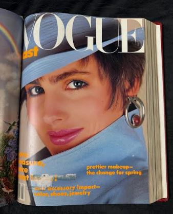 Vintage 1985 Jan-March Vogue Magazine Collection Bound Hardcover book