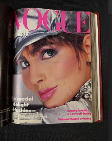 Vintage Vogue 1985 Oct-Dec Magazine Collection Bound Hardcover Book