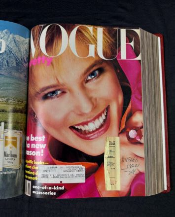 Vintage Vogue 1985 Oct-Dec Magazine Collection Bound Hardcover Book