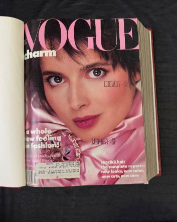 Vintage Vogue 1985 July-Sept Magazine Collection Bound Hardcover Book