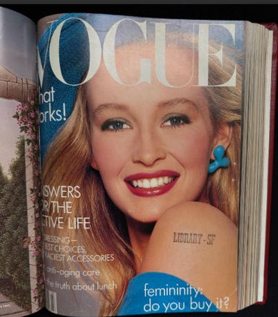 Vogue 1987- Jan-Mar Magazine Collection Bound Hardcover Book