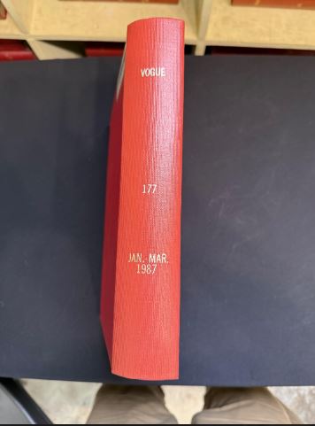 Vogue 1987- Jan-Mar Magazine Collection Bound Hardcover Book