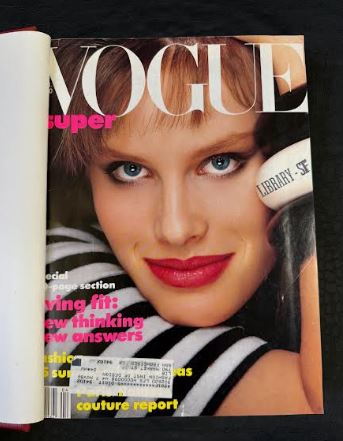 Vintage 1986 April-June Vogue Magazine Collection Bound Hardcover book