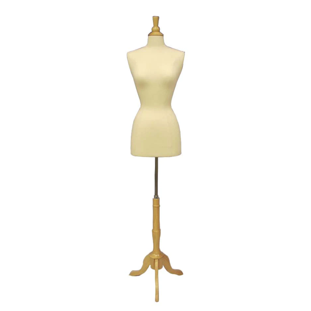 Female French Dress Form: 3 Size Options + 3 Tripod Base Options