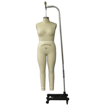 Plus-Size Female Full Body Sewing Dress Form: Size 18